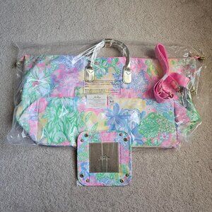 NEW! Lilly Pulitzer GWP Weekender Bag & Catchall Tray